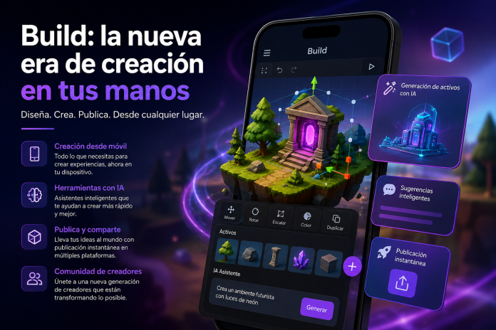 Roblox Build, cómo funciona la creación de juegos desde el móvil y qué papel tendrán las nuevas herramientas de inteligencia artificial para los futuros creadores de experiencias.