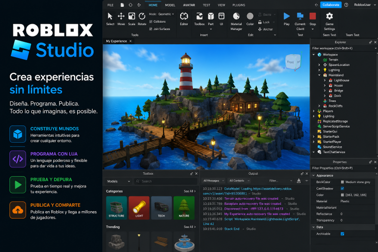 Roblox Studio 2026: guía completa para crear tu primer juego paso a paso