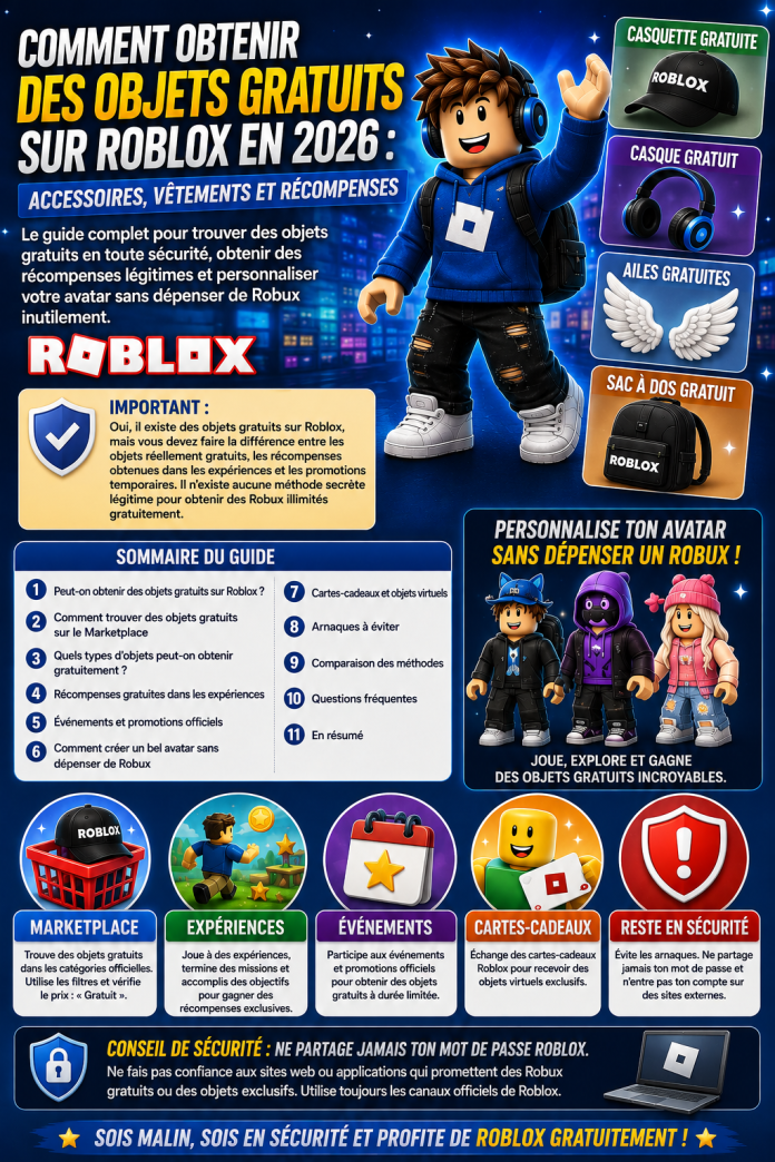 objets gratuits Roblox